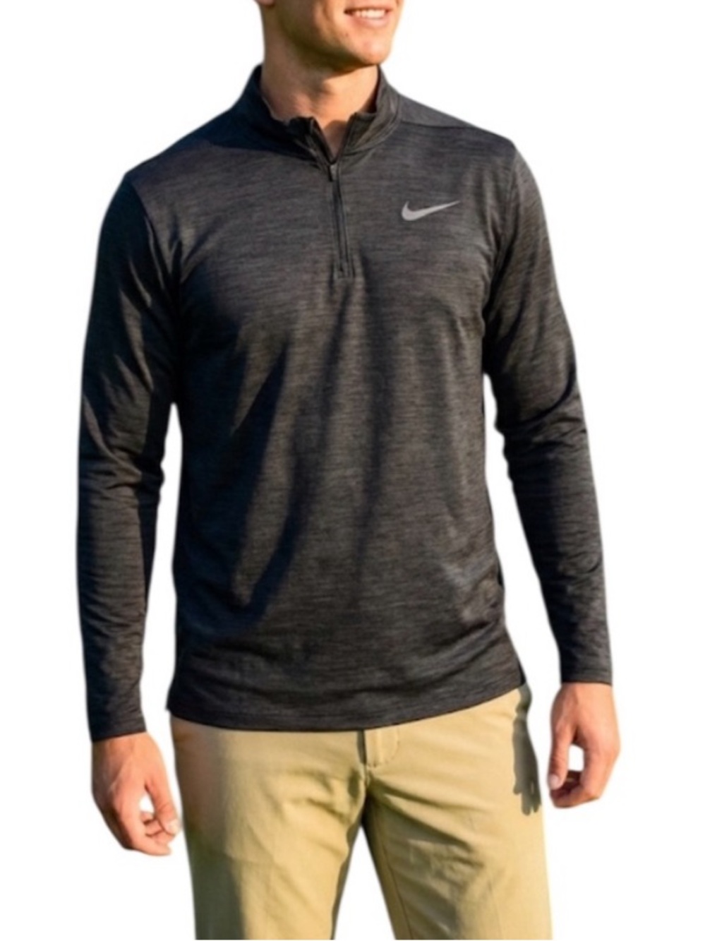 Men's Nike Black Dri Fit Activewear Sports Shirt, Size: Small